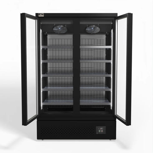 AG Supermarket Two Doors Upright Display Freezer -  FSB1000